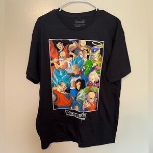 Black Short Sleeve Anime Graphic Tee